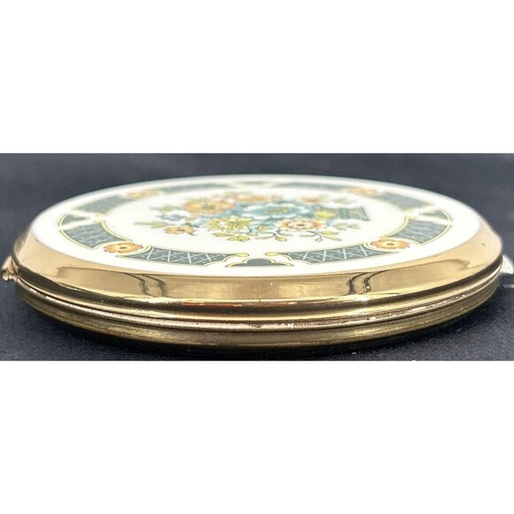 Stratton Compact Colorful Flower English Powder Makeup Mirror 3" Floral - Picture 4 of 10